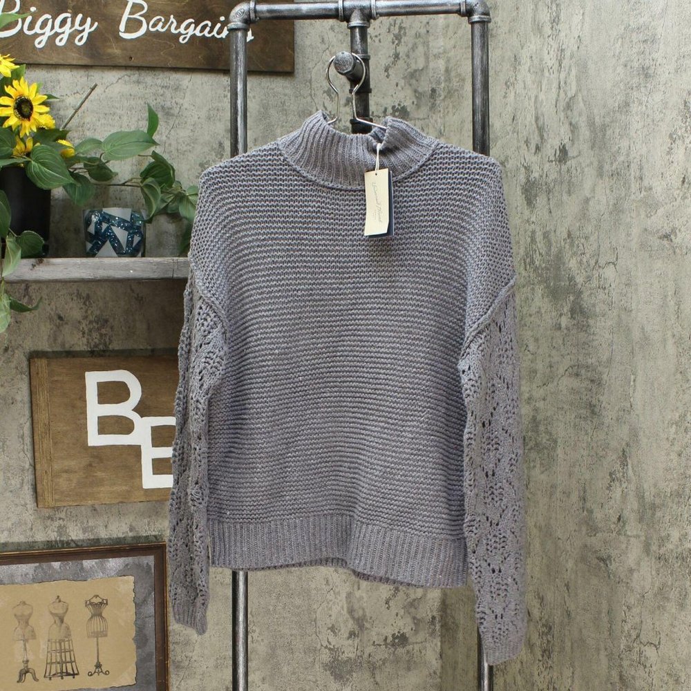 NWT Chunky Turtleneck Sweater Large Purple - Picture 4 of 7